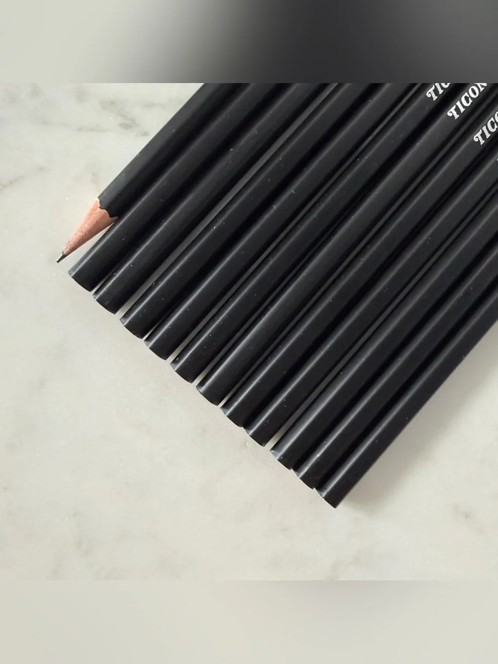 Ticonderoga All Black Pencils, 12 Count